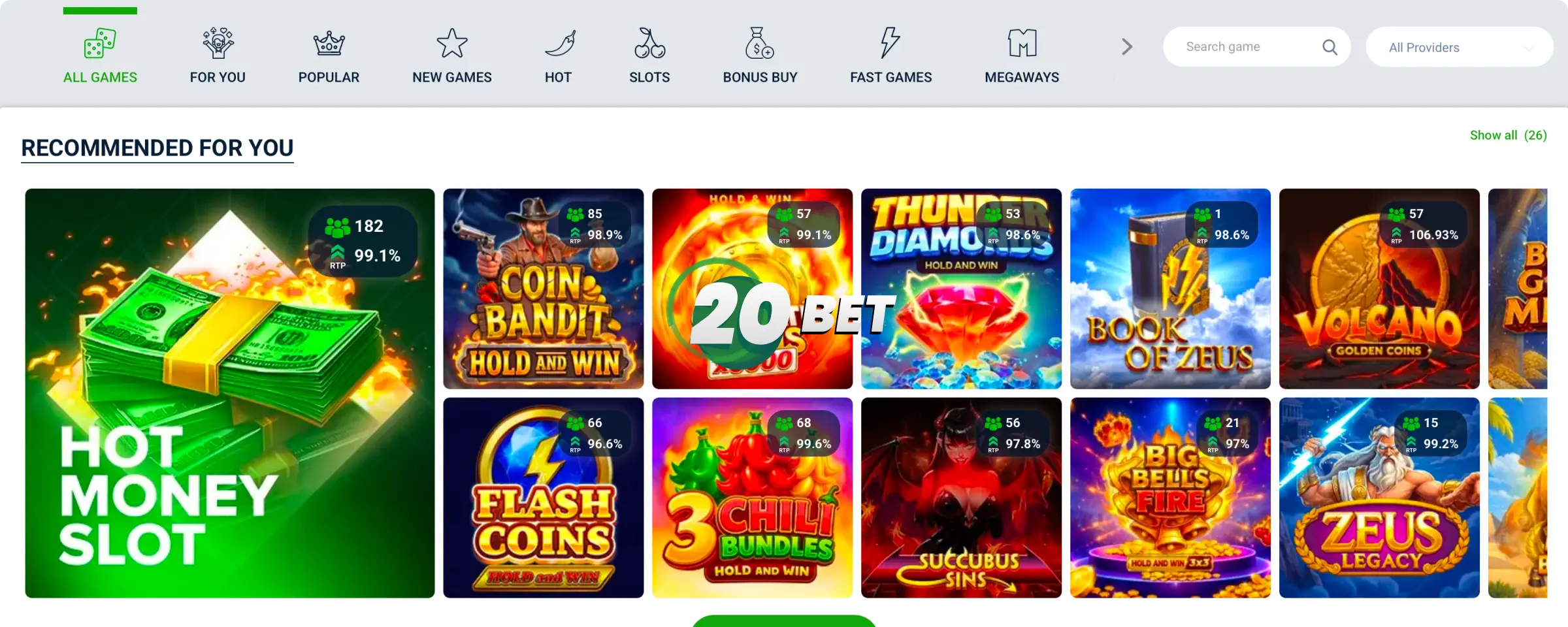 20Bet Sloturi de Cazinou