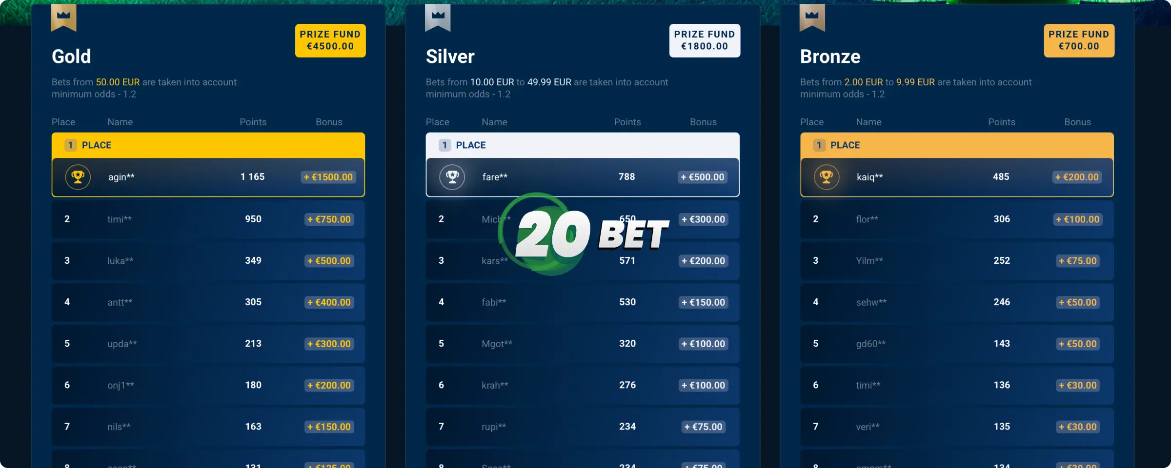 20Bet Pariuri Live